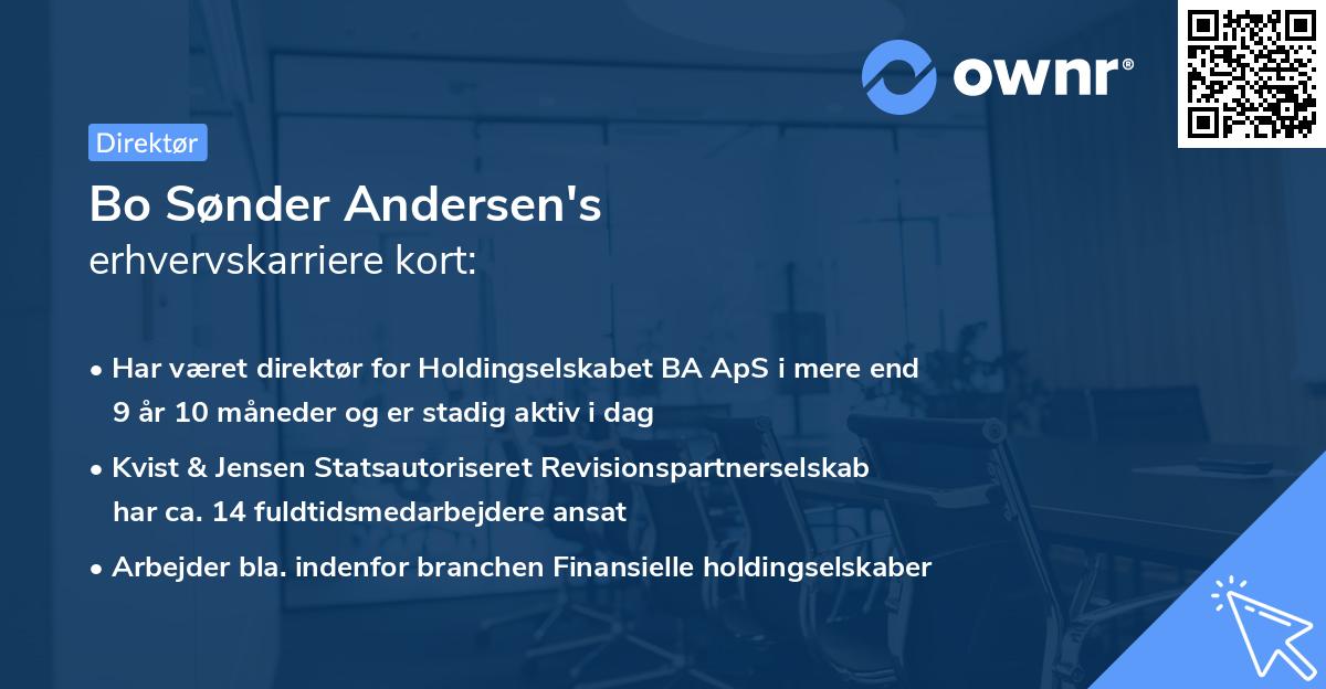 Bo Sønder Andersen's erhvervskarriere kort