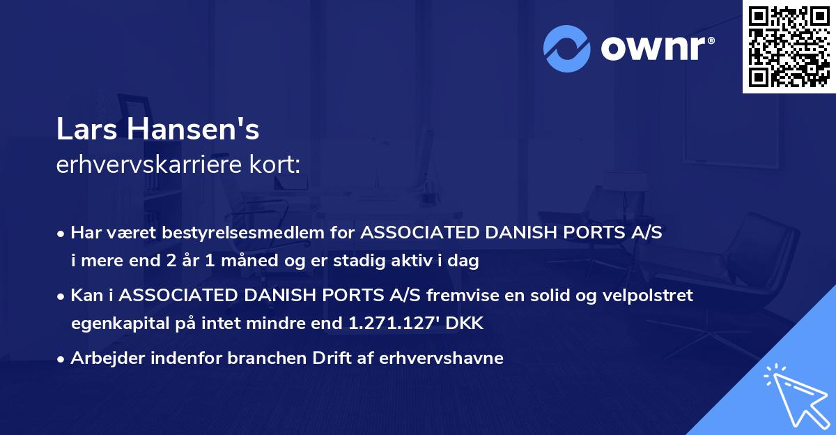 Lars Hansen's erhvervskarriere kort