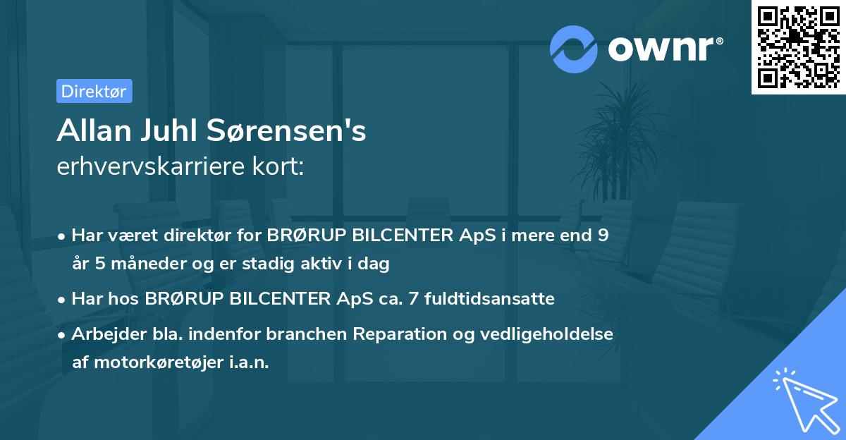 Allan Juhl Sørensen's erhvervskarriere kort