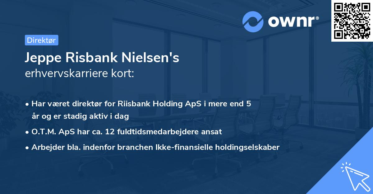 Jeppe Risbank Nielsen's erhvervskarriere kort