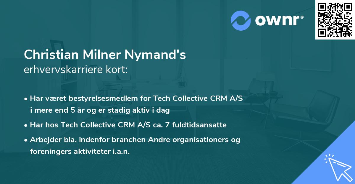 Christian Milner Nymand's erhvervskarriere kort