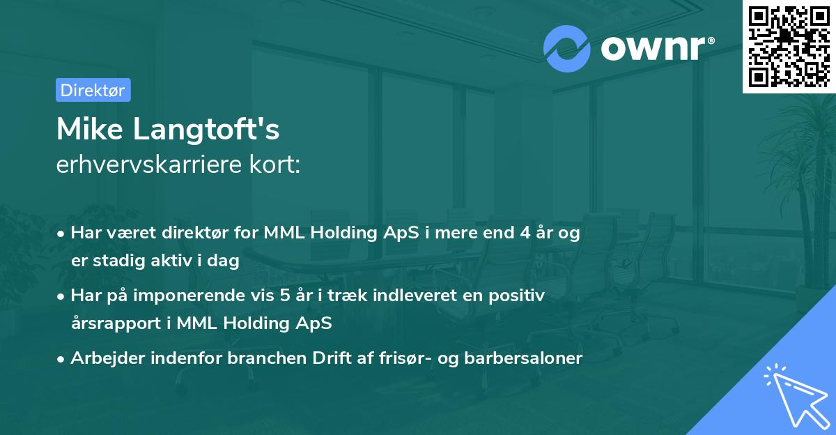 Mike Langtoft's erhvervskarriere kort