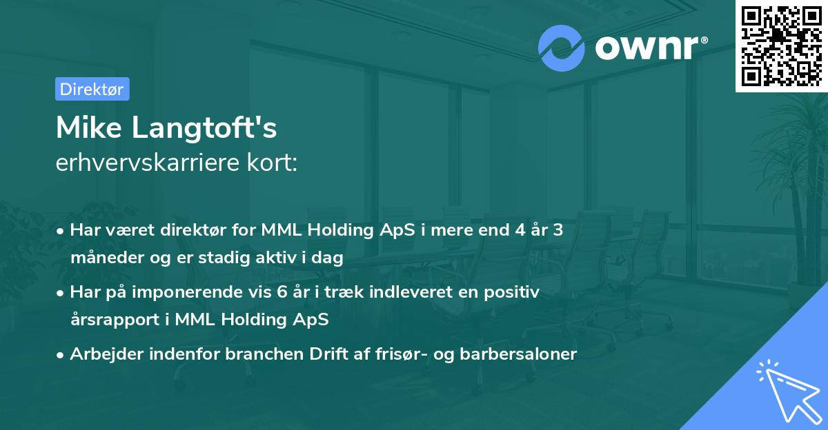 Mike Langtoft's erhvervskarriere kort