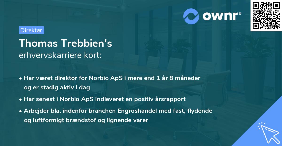 Thomas Trebbien's erhvervskarriere kort