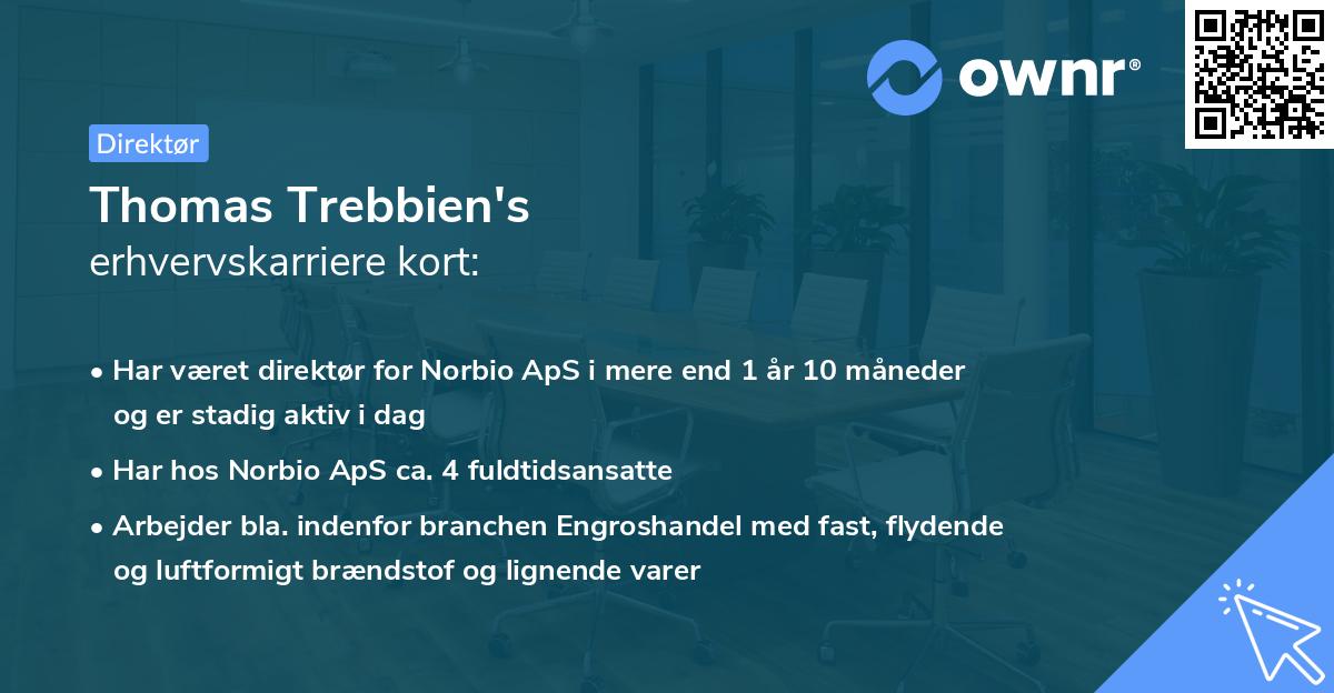 Thomas Trebbien's erhvervskarriere kort
