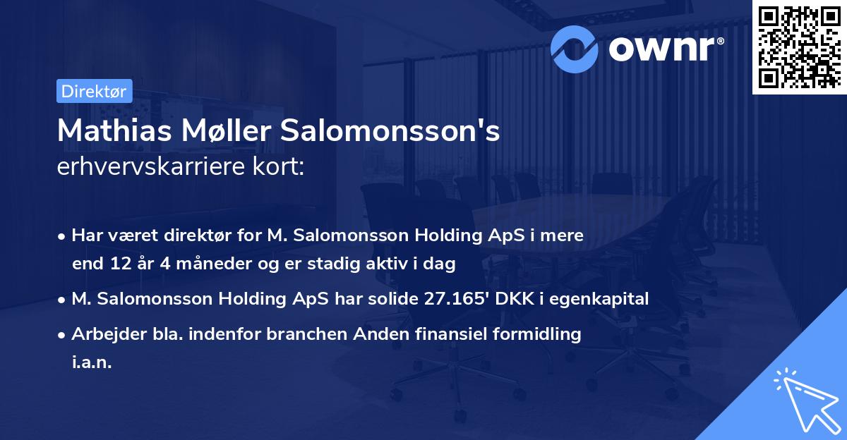 Mathias Møller Salomonsson's erhvervskarriere kort