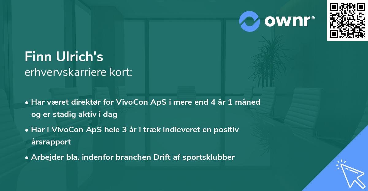 Finn Ulrich's erhvervskarriere kort
