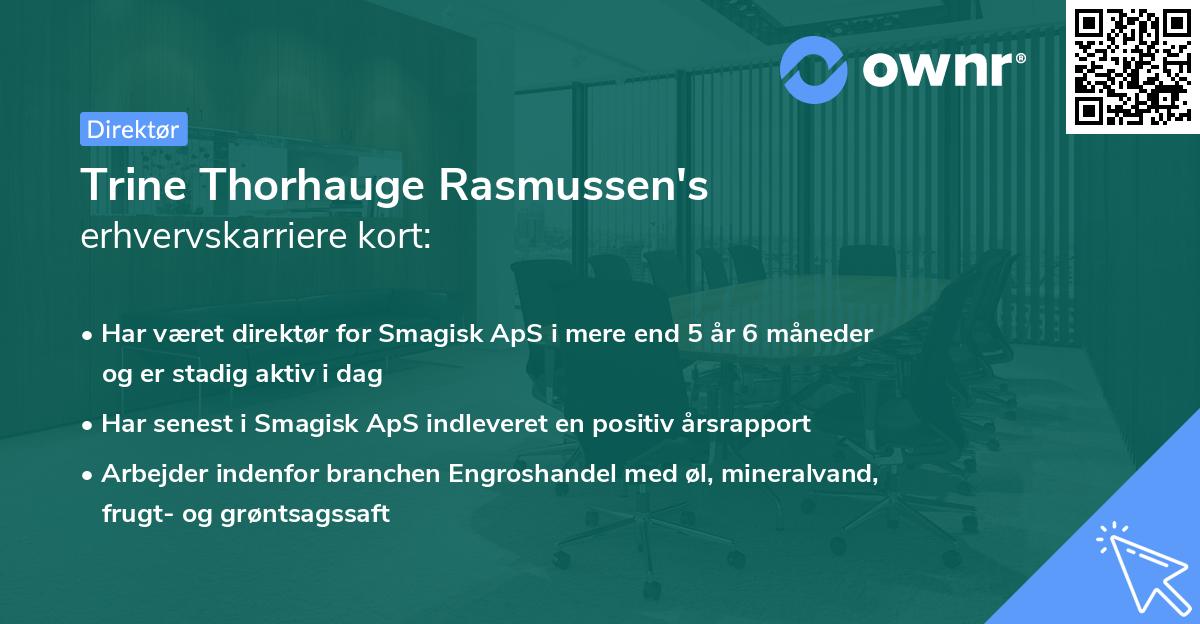 Trine Thorhauge Rasmussen's erhvervskarriere kort