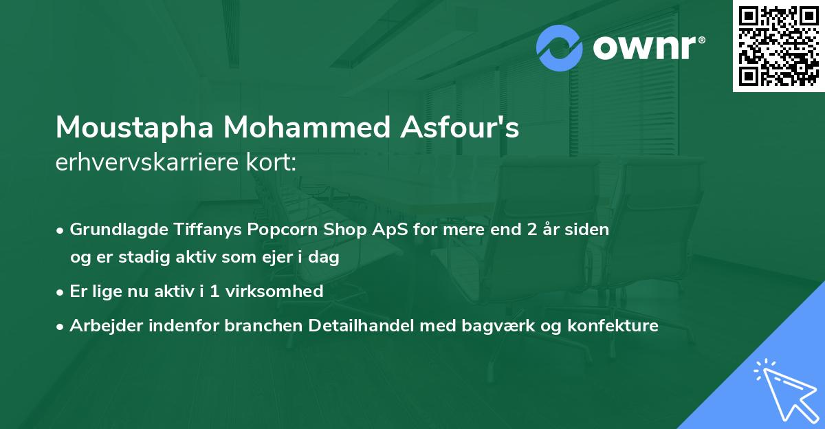 Moustapha Mohammed Asfour's erhvervskarriere kort