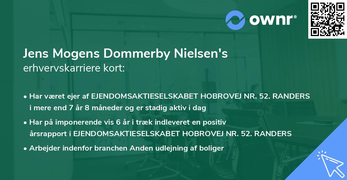 Jens Mogens Dommerby Nielsen's erhvervskarriere kort