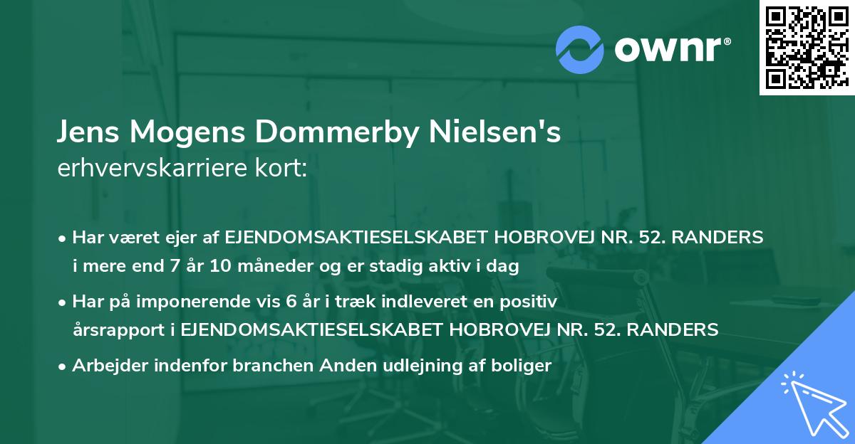 Jens Mogens Dommerby Nielsen's erhvervskarriere kort