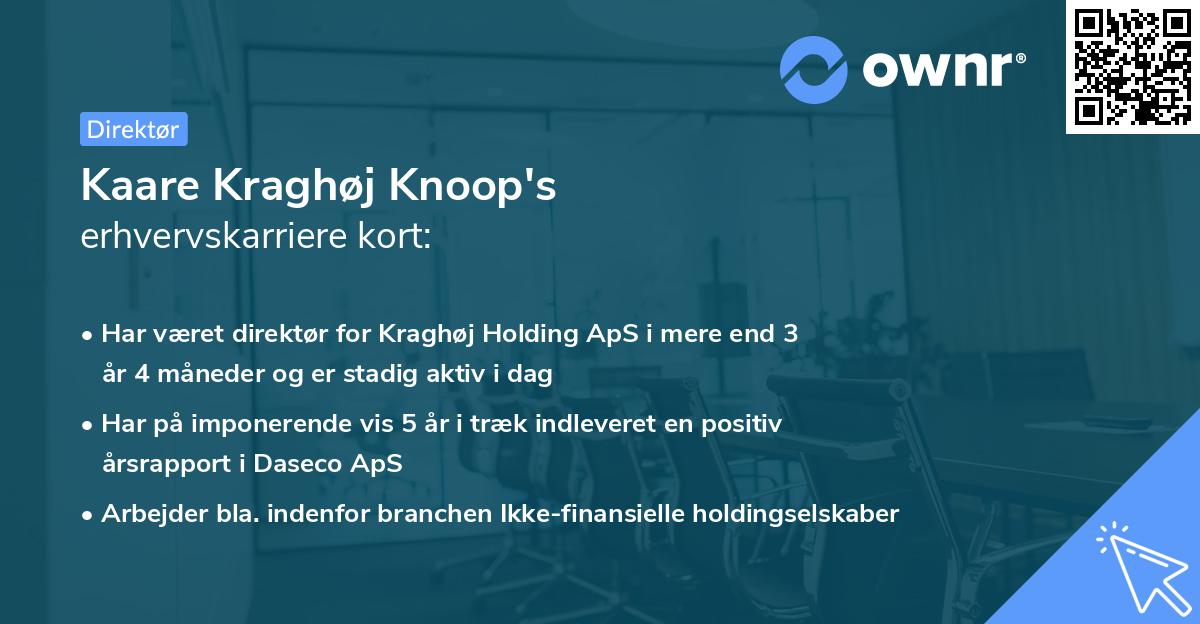 Kaare Kraghøj Knoop's erhvervskarriere kort