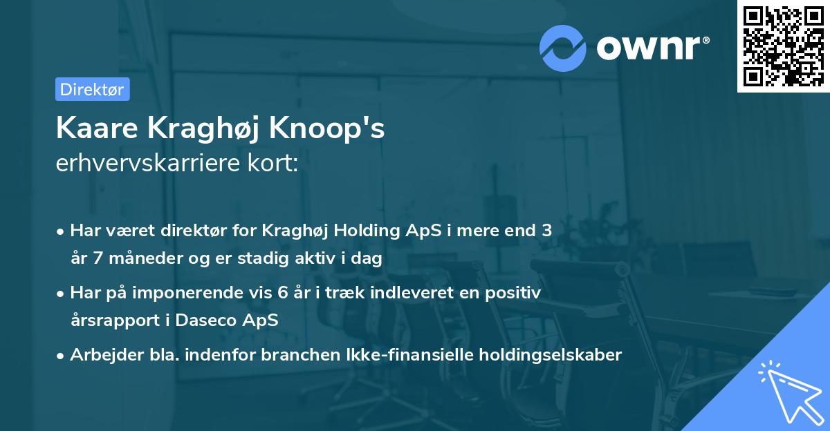 Kaare Kraghøj Knoop's erhvervskarriere kort
