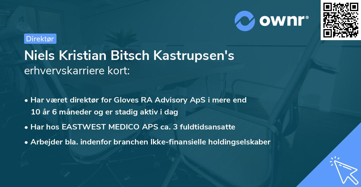 Niels Kristian Bitsch Kastrupsen's erhvervskarriere kort