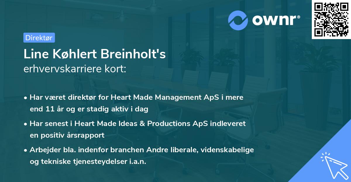 Line Køhlert Breinholt's erhvervskarriere kort