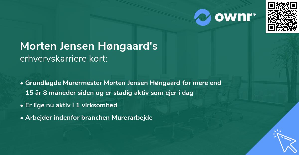 Morten Jensen Høngaard's erhvervskarriere kort