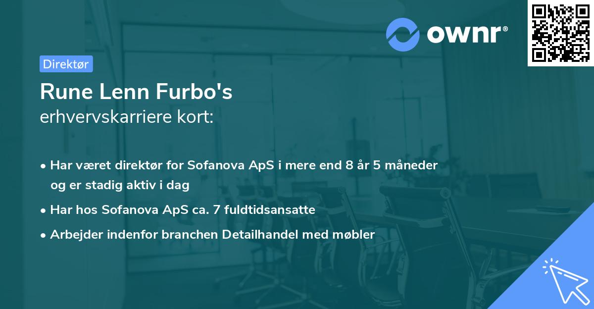 Rune Lenn Furbo's erhvervskarriere kort