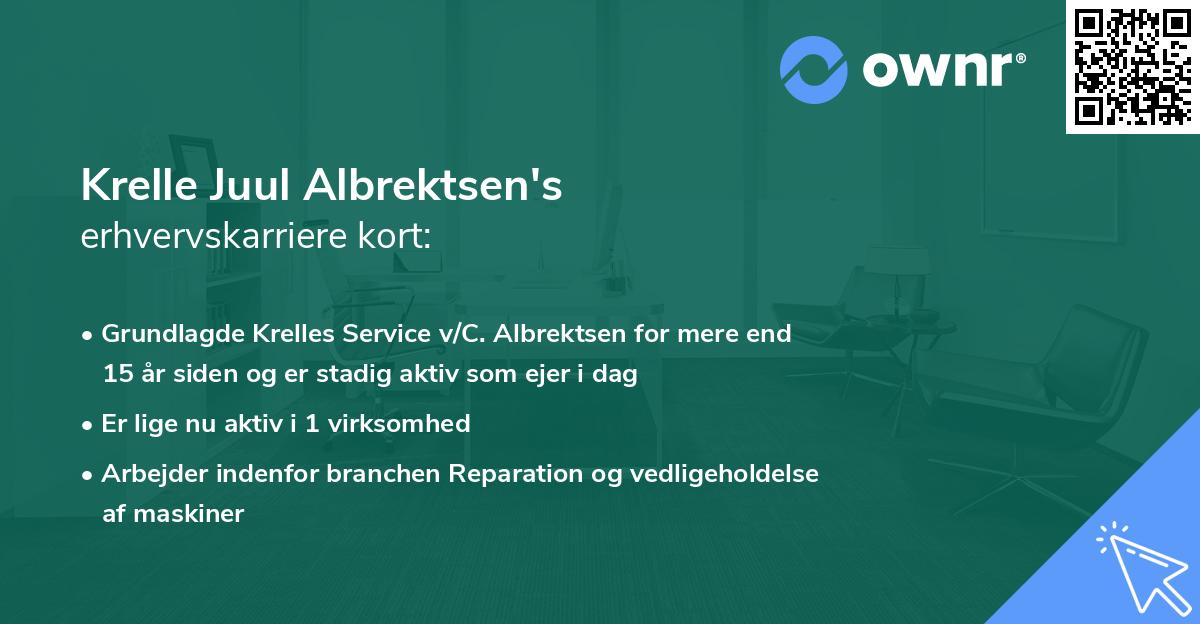 Krelle Juul Albrektsen's erhvervskarriere kort