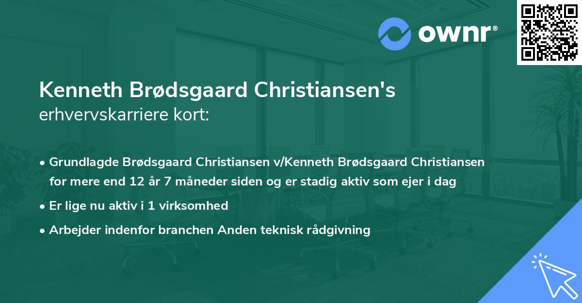 Kenneth Brødsgaard Christiansen's erhvervskarriere kort