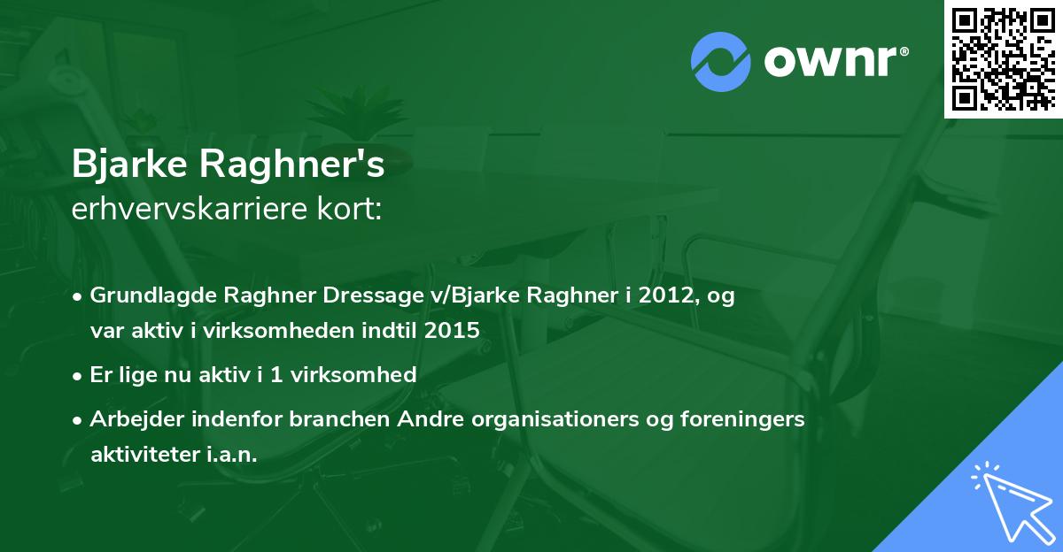 Bjarke Raghner's erhvervskarriere kort