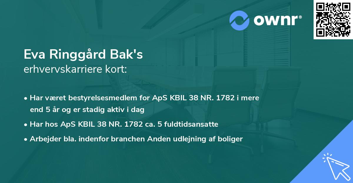 Eva Ringgård Bak's erhvervskarriere kort