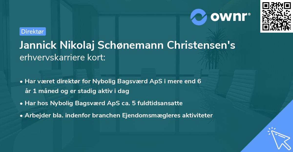 Jannick Nikolaj Schønemann Christensen's erhvervskarriere kort