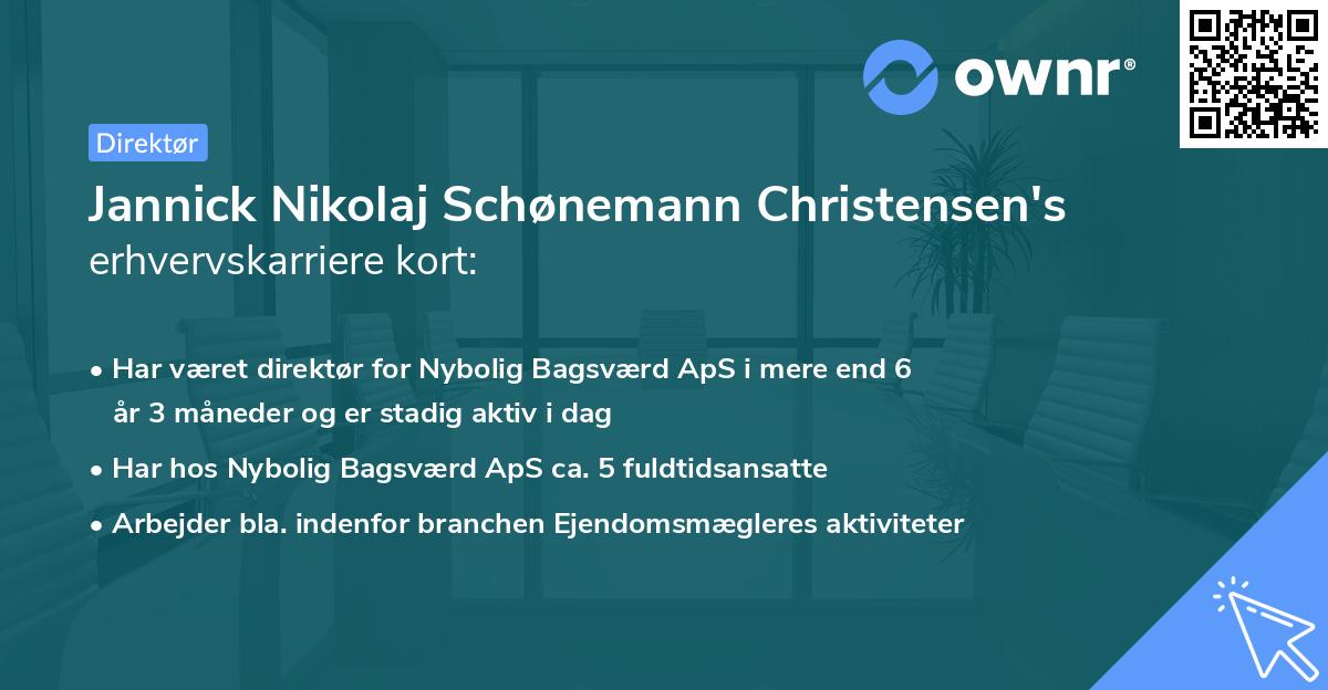 Jannick Nikolaj Schønemann Christensen's erhvervskarriere kort
