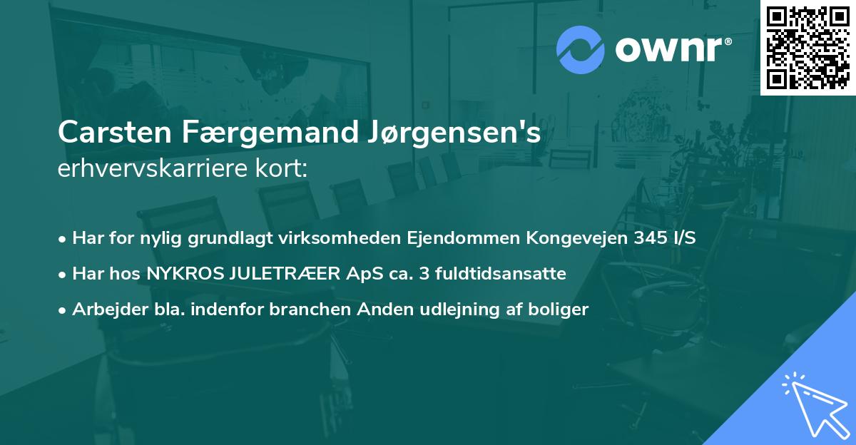 Carsten Færgemand Jørgensen's erhvervskarriere kort