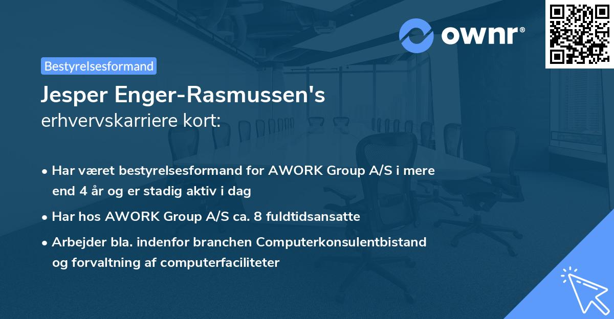 Jesper Enger-Rasmussen's erhvervskarriere kort