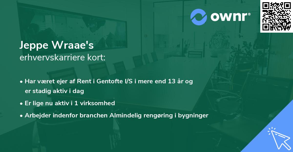 Jeppe Wraae's erhvervskarriere kort