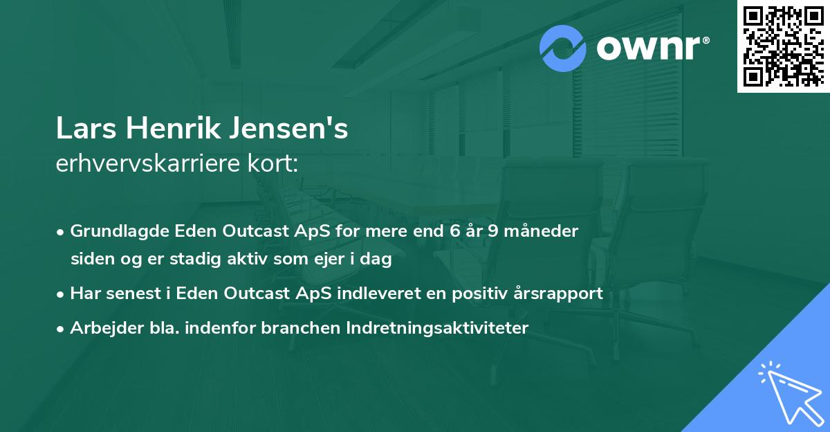 Lars Henrik Jensen's erhvervskarriere kort