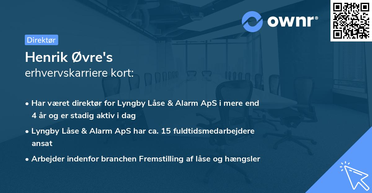 Henrik Øvre's erhvervskarriere kort