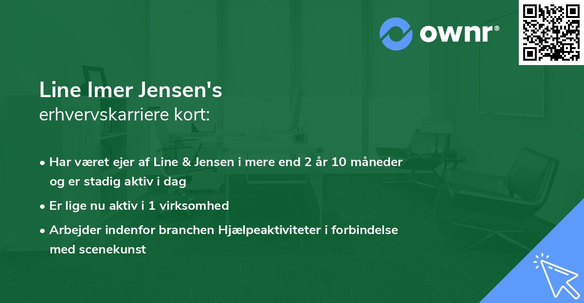 Line Imer Jensen's erhvervskarriere kort