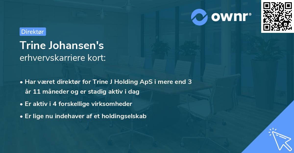 Trine Johansen's erhvervskarriere kort
