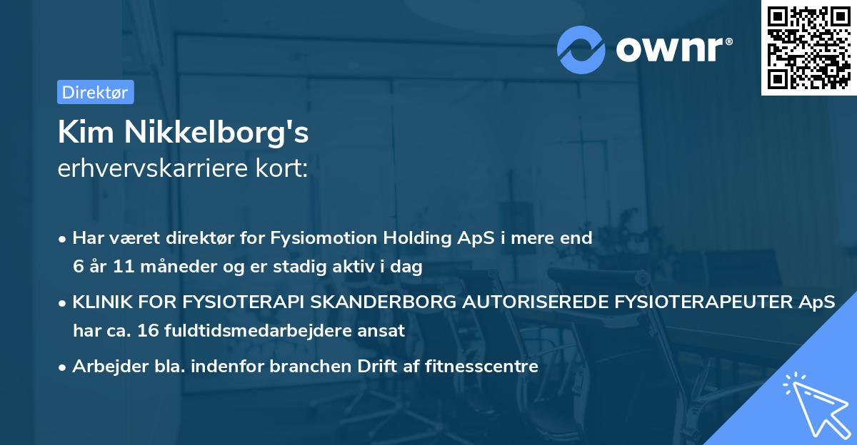 Kim Nikkelborg's erhvervskarriere kort