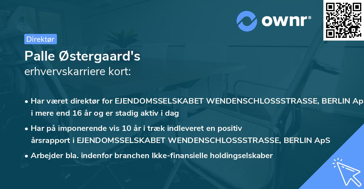 Palle Østergaard's erhvervskarriere kort