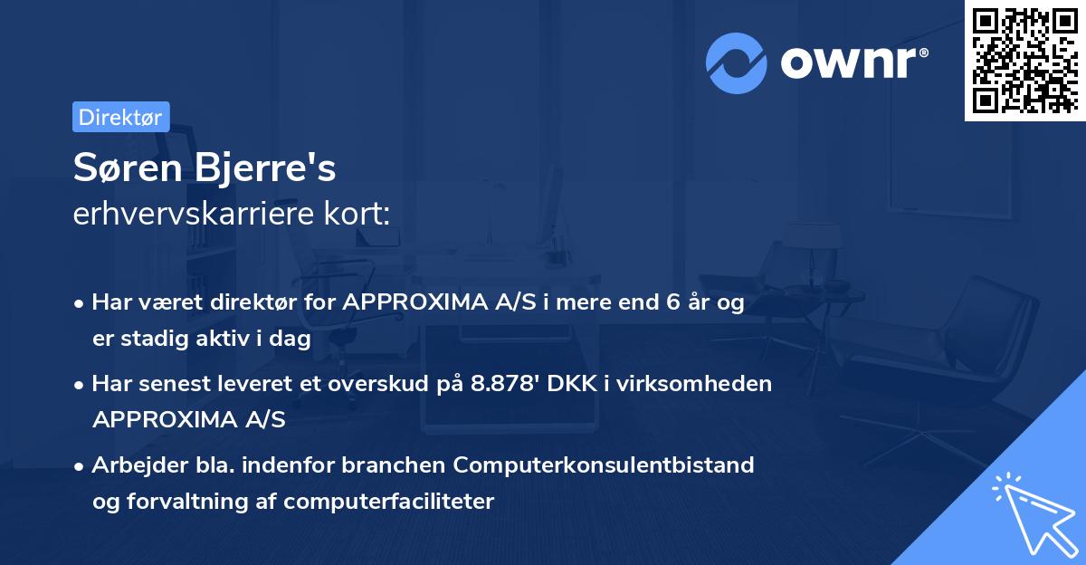 Søren Bjerre's erhvervskarriere kort