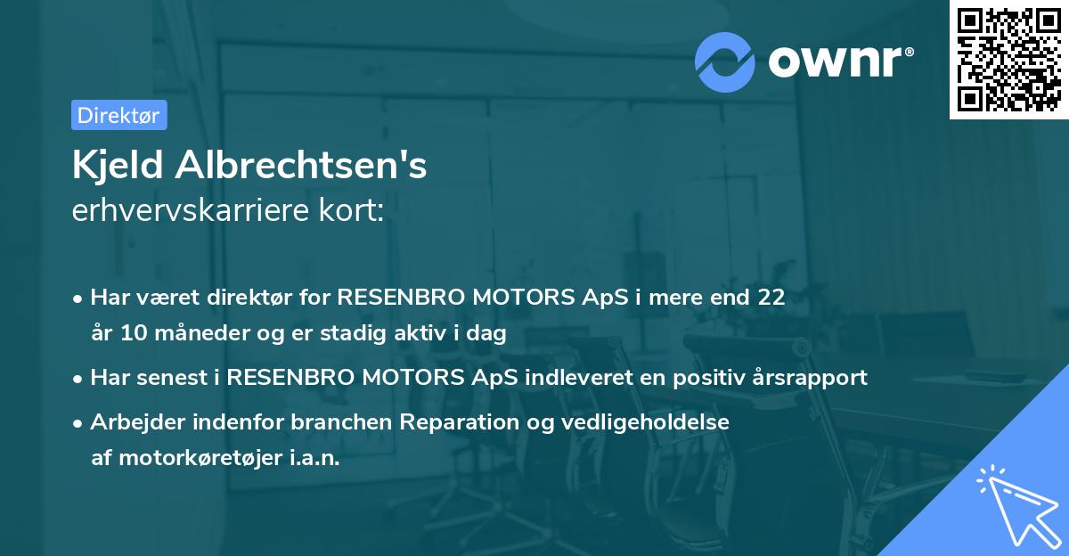Kjeld Albrechtsen's erhvervskarriere kort