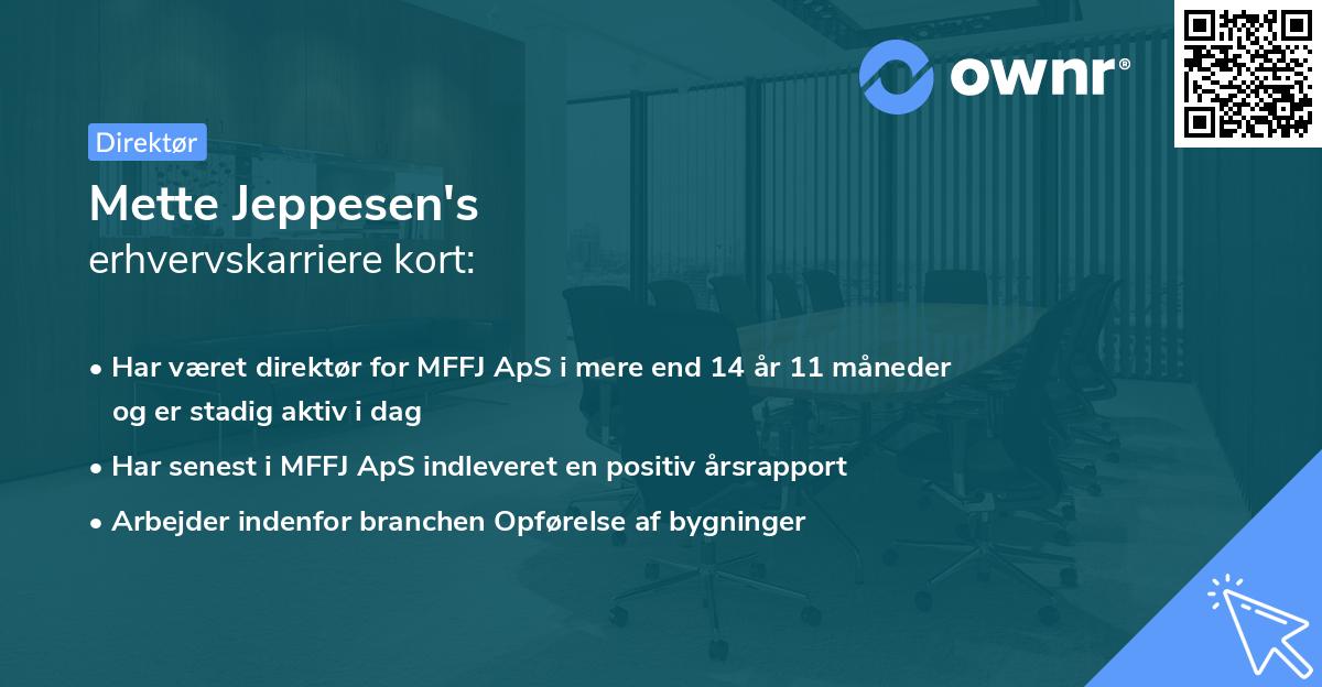 Mette Jeppesen's erhvervskarriere kort