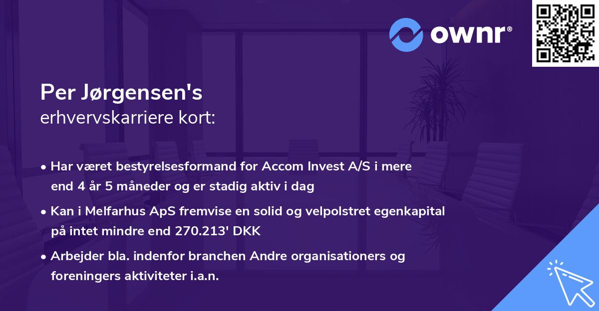 Per Jørgensen's erhvervskarriere kort