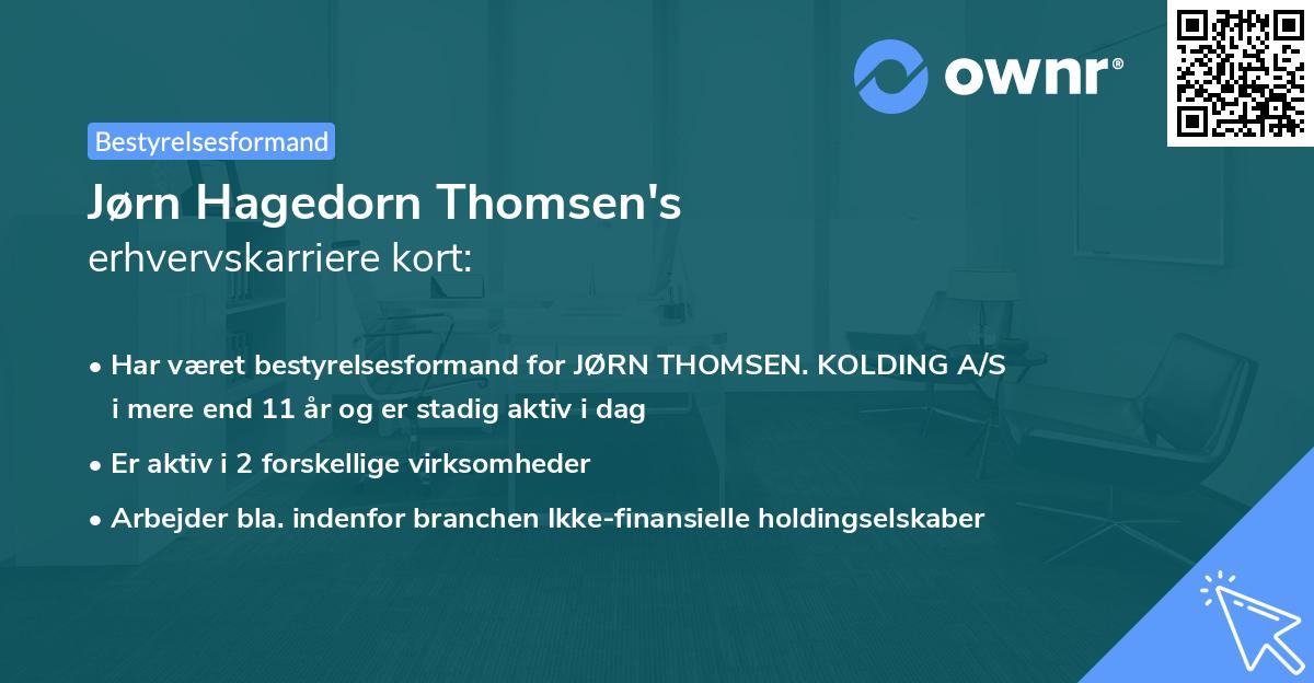Jørn Hagedorn Thomsen's erhvervskarriere kort