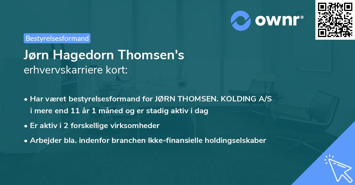 Jørn Hagedorn Thomsen's erhvervskarriere kort