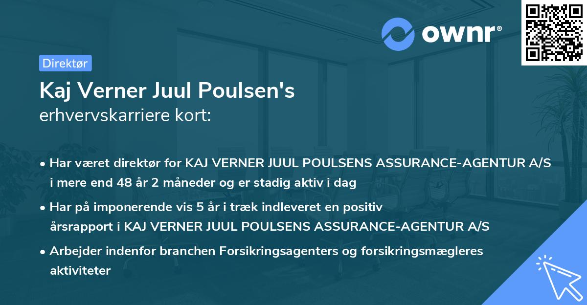 Kaj Verner Juul Poulsen's erhvervskarriere kort