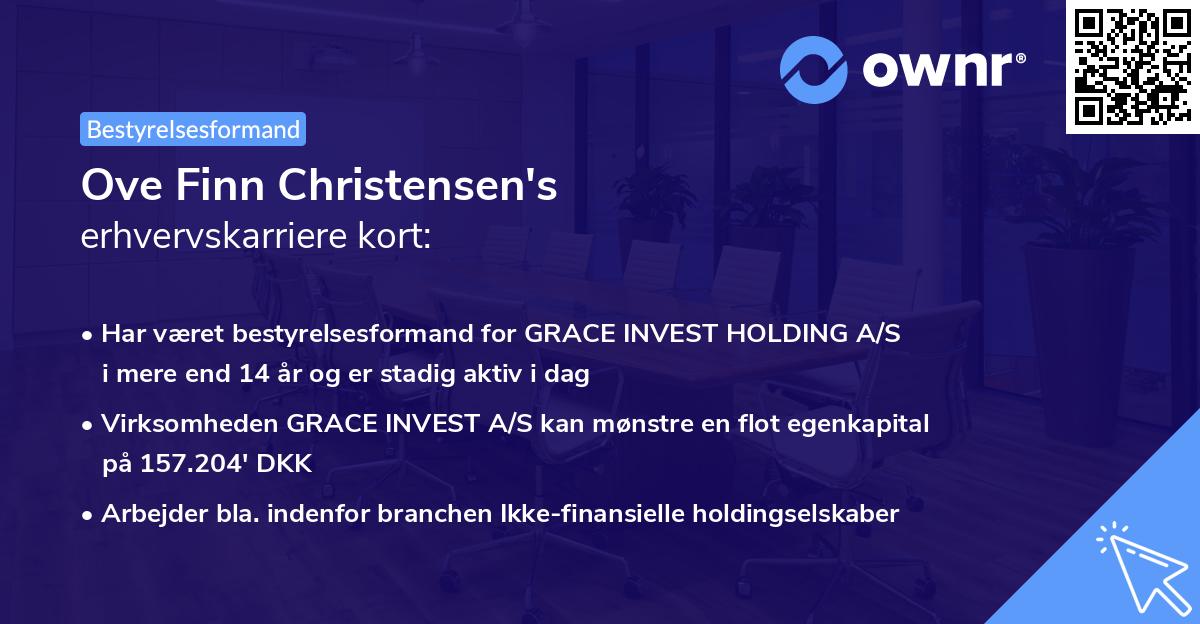 Ove Finn Christensen's erhvervskarriere kort