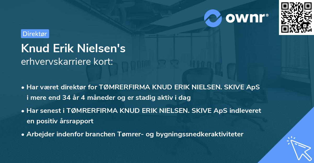 Knud Erik Nielsen's erhvervskarriere kort