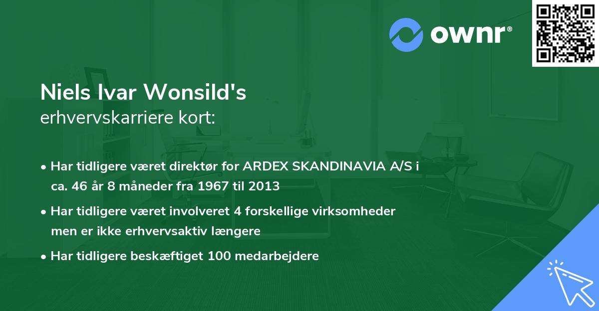 Niels Ivar Wonsild's erhvervskarriere kort