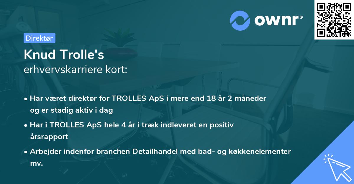 Knud Trolle's erhvervskarriere kort