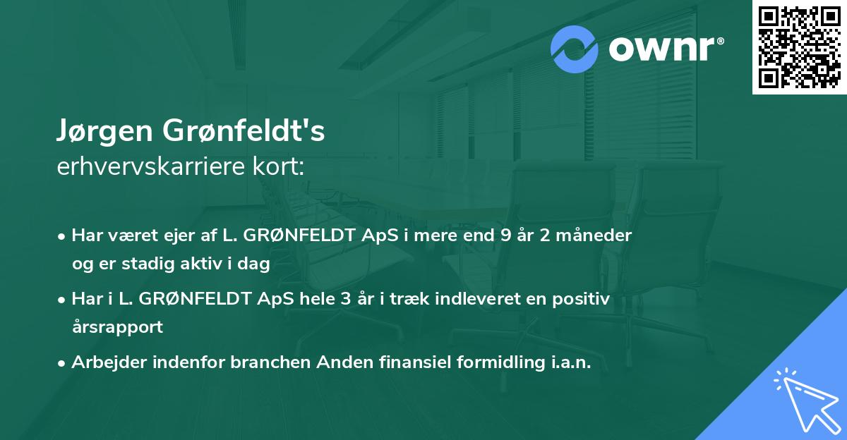 Jørgen Grønfeldt's erhvervskarriere kort