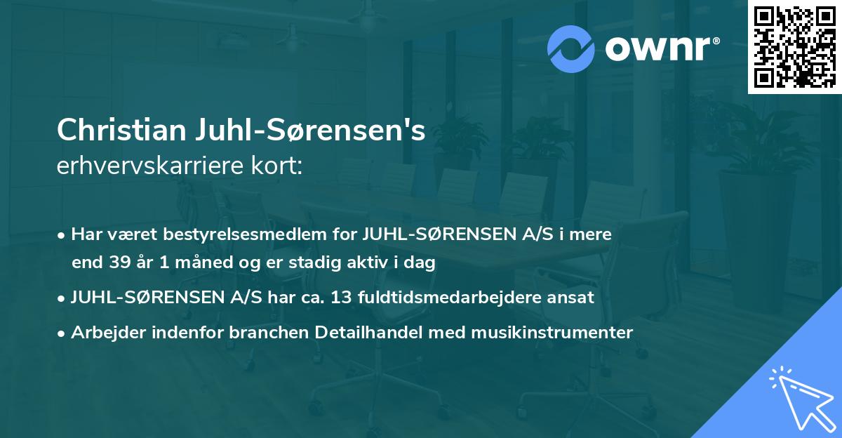 Christian Juhl-Sørensen's erhvervskarriere kort
