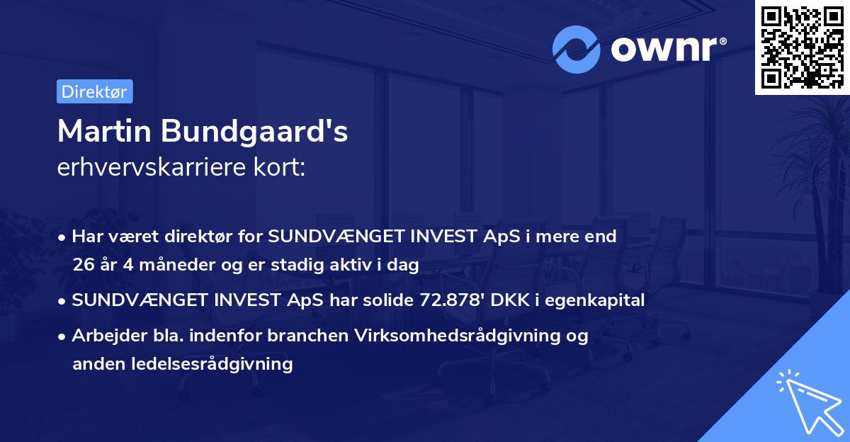 Martin Bundgaard's erhvervskarriere kort